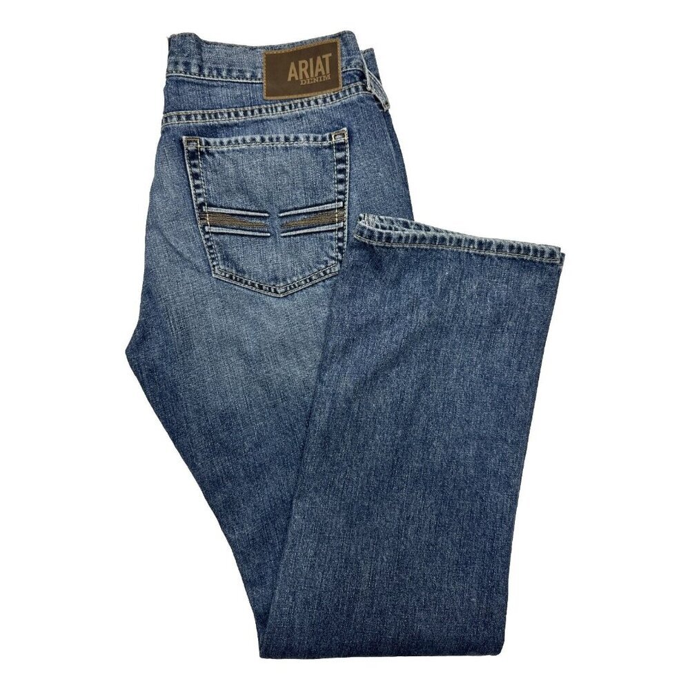 Ariat M7 Slim Fit Straight Leg  Mens 34X34 Blue Denim Jeans